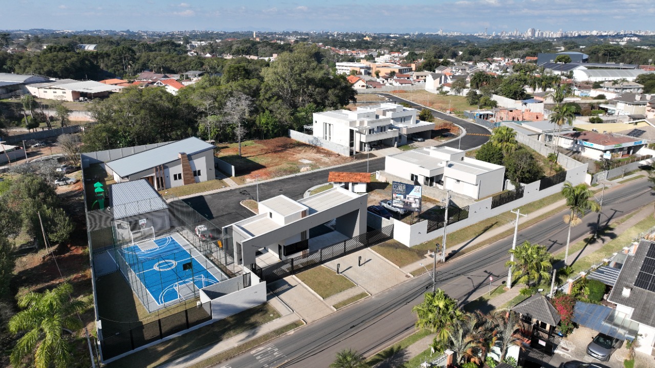 Vista aérea do Casa Volpi Residencial Premium com casas construídas